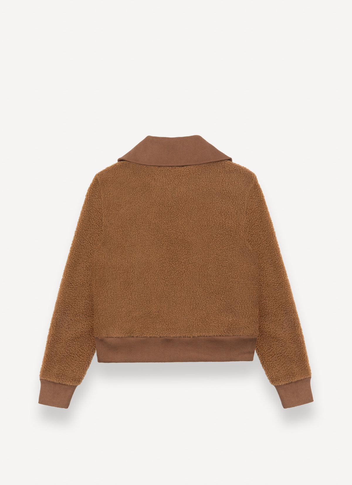 Half zip teddy effet sweatshirt