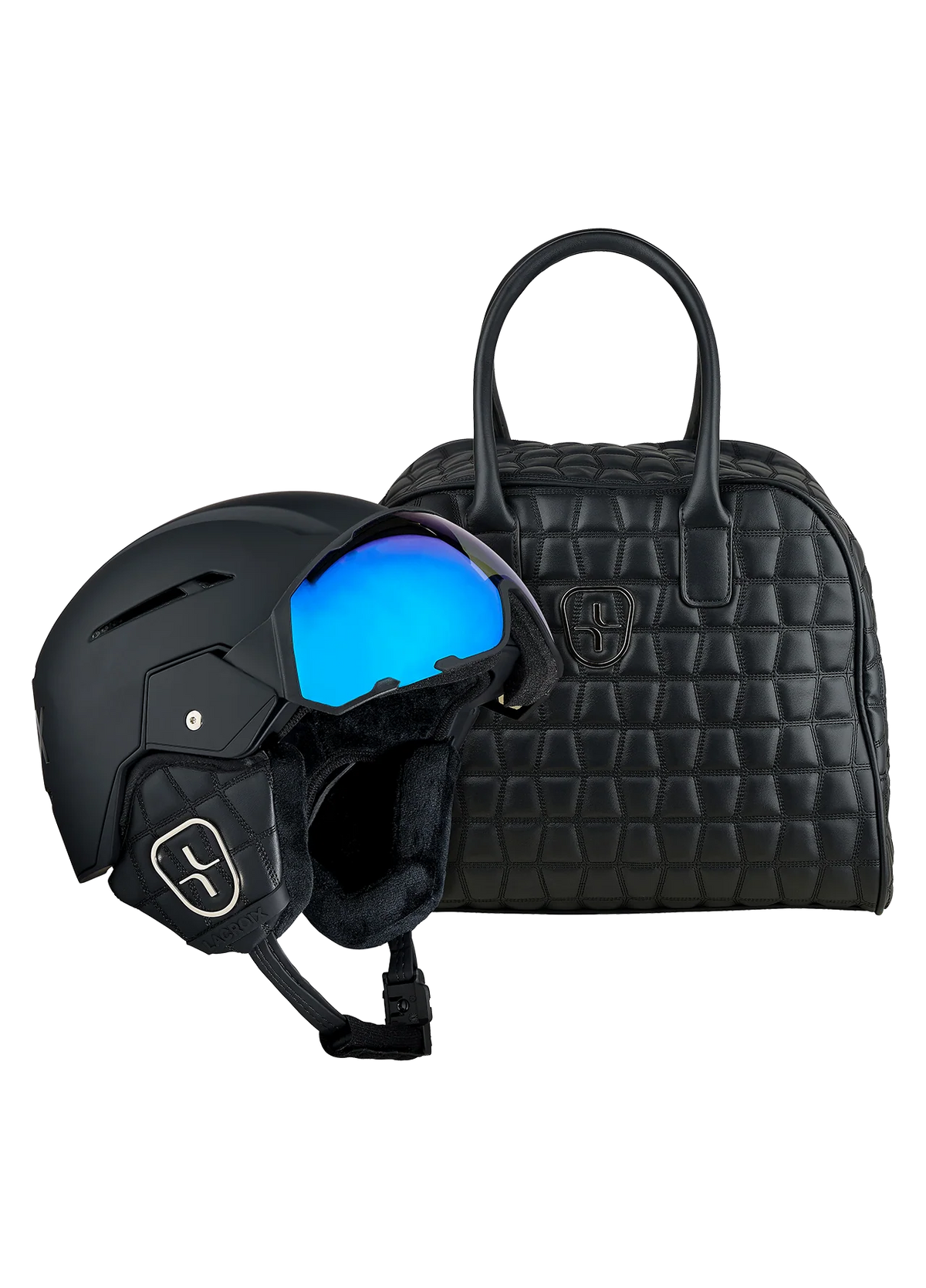 Casque de ski à visière BALDR avec sac de transport