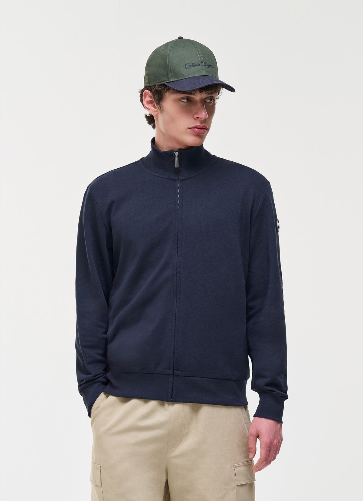 8352 Sweatshirt Full Zip Knit Effect