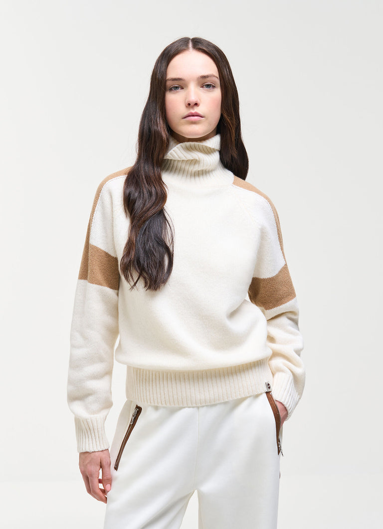 pull bicolour turtleneck