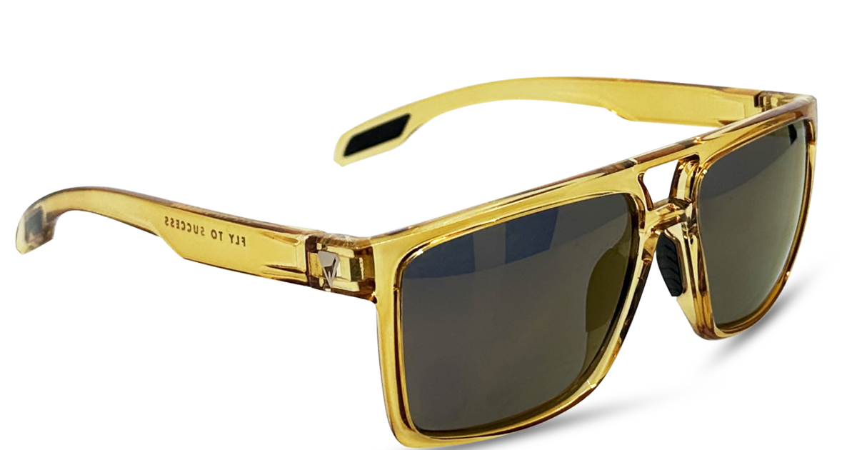 Lunettes de soleil Vola Zenith, coloris ambre, vue trois-quarts